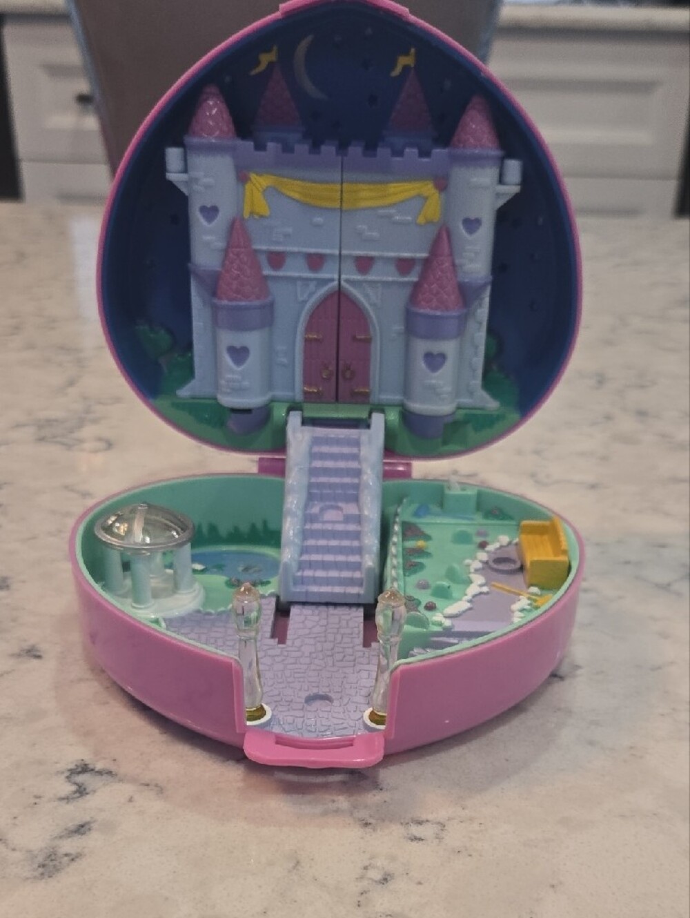 VTG Bluebird 1992 Polly Pocket Starlight Castle Compact AS IS No Dolls Or Lights